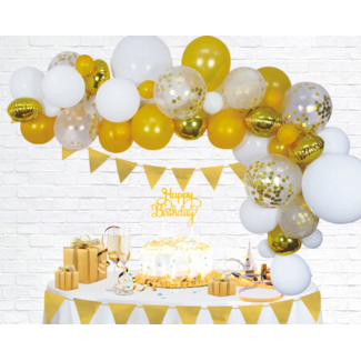 Globos Ballon decoratie set - Goud - 71dlg.