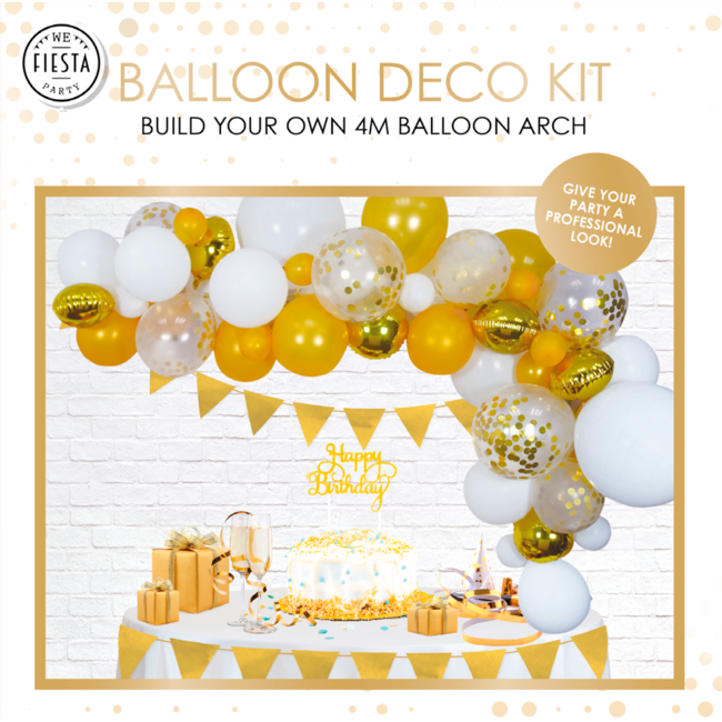 Globos Ballon decoratie set - Goud - 71dlg.
