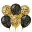 Paper Dreams Ballonnen - Party time - Goud, zwart - 30cm - 6 st.