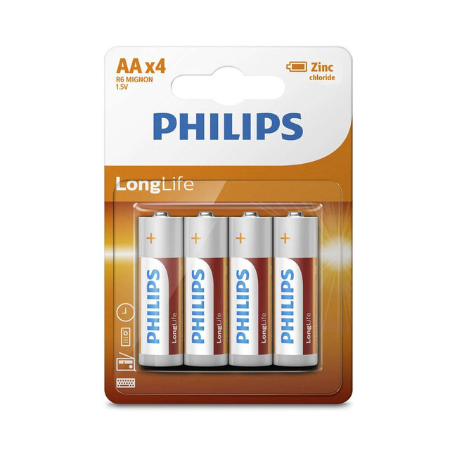 Twisk Batterijen - Longlife - AA - R6 - Penlight - 4st. in blister