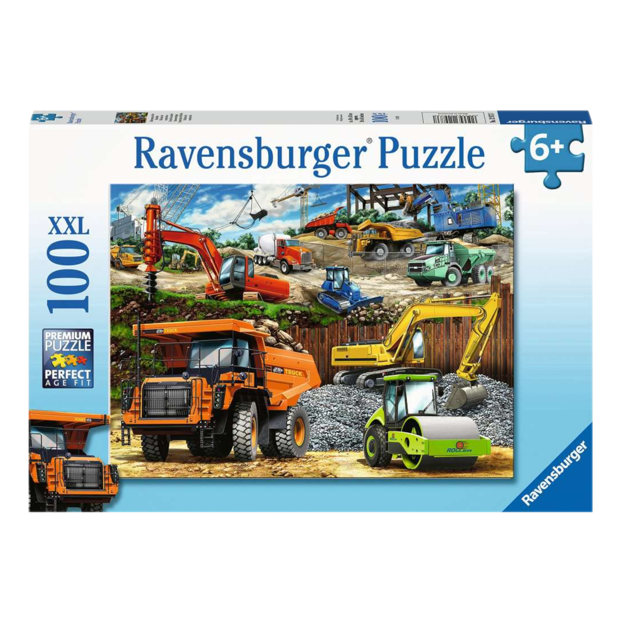 Puzzel - Bouwvoertuigen - 100st. XXL
