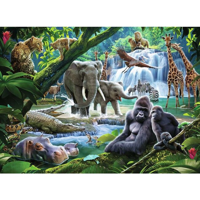 Ravensburger Puzzel - Jungle families - 100st. XXL