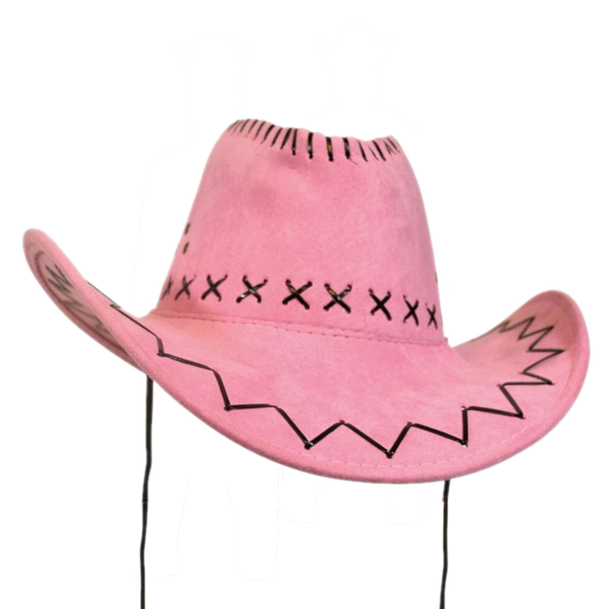 Hoed - Cowboy - Roze - Leatherlook