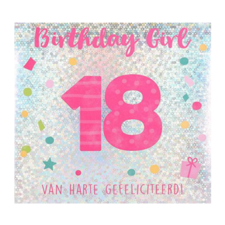 Depesche Kaart - Pop-up, licht & muziek - Birthday girl, 18 - 001A