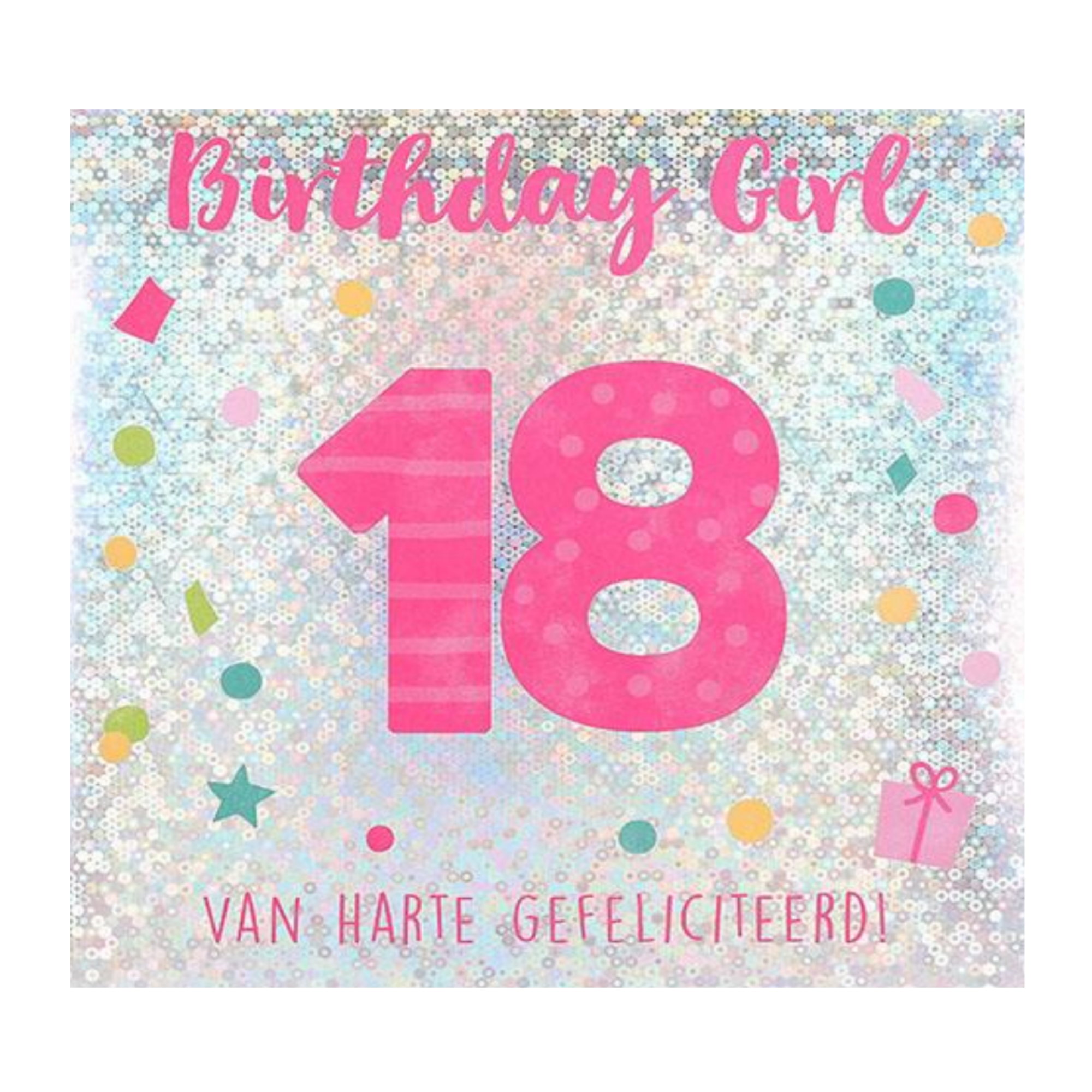 Kaart - Pop-up, licht & muziek - Birthday girl, 18 - 001A