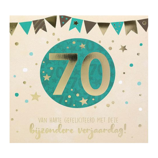 Depesche Kaart - Pop-up, licht & muziek - 70, van harte gefeliciteerd - 011A.