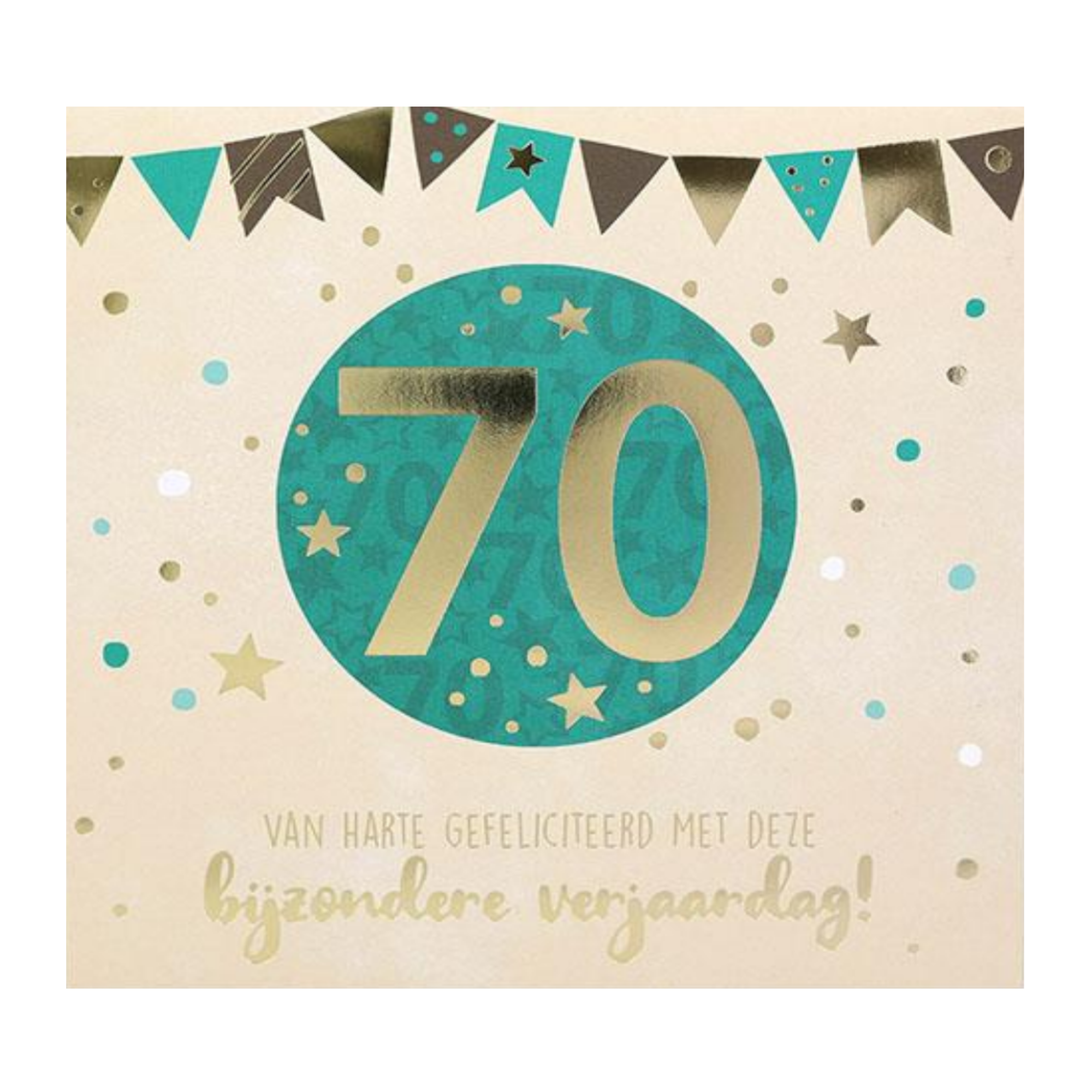 Kaart - Pop-up, licht & muziek - 70, van harte gefeliciteerd - 011A.