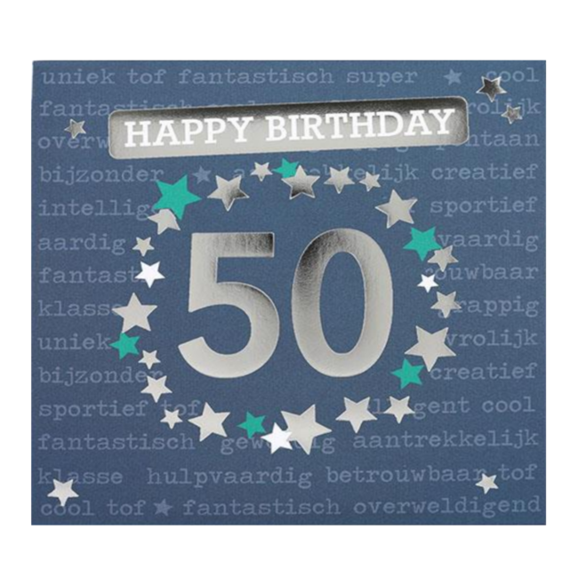 Depesche Kaart - Pop-up, licht & muziek - 50, happy Birthday - 008A.