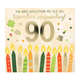 Depesche Kaart - Pop-up, licht & muziek - 90, bijzondere verjaardag - 013A.