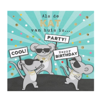 Depesche Kaart - Pop-up, licht & muziek - Als de kat van huis is - 029A.