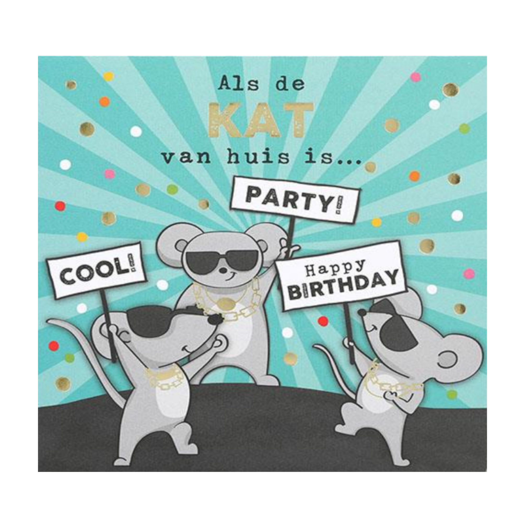 Kaart - Pop-up, licht & muziek - Als de kat van huis is - 029A.