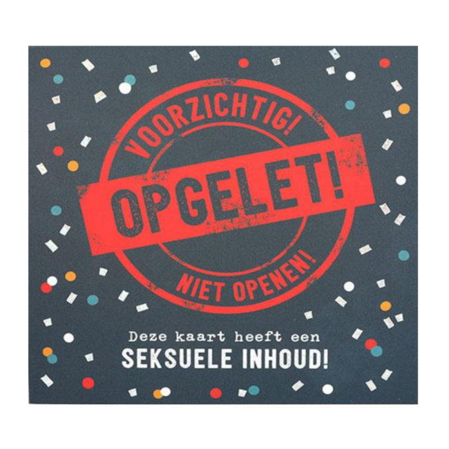 Depesche Kaart - Pop-up, licht & muziek - Voorzichtig! Opgelet! Niet openen! - 034A.