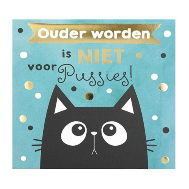 Depesche Kaart - Pop-up, licht & muziek - Ouder worden is niet voor pussies! - 035A.