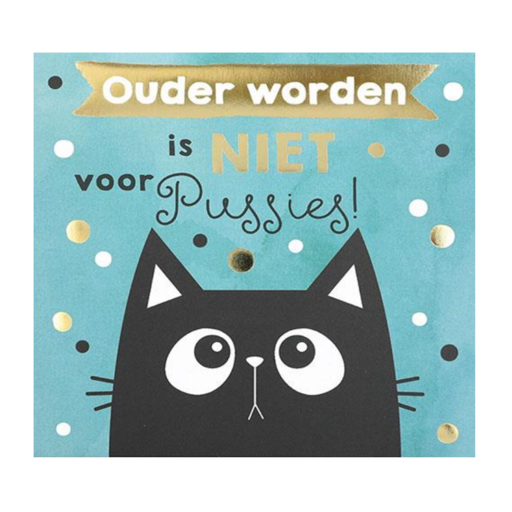 Kaart - Pop-up, licht & muziek - Ouder worden is niet voor pussies! - 035A.