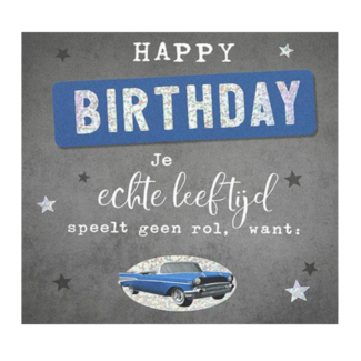 Depesche Kaart - Pop-up, licht & muziek - Happy Birthday, je echte leeftijd - 041A.