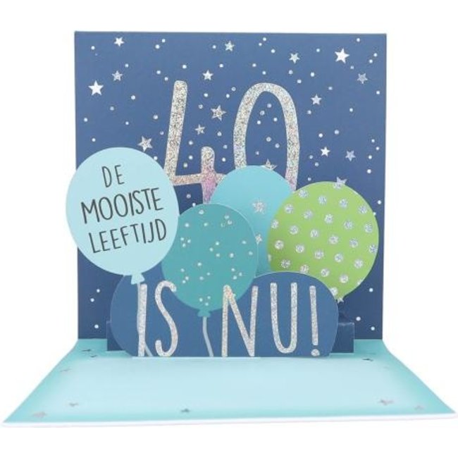 Depesche Kaart - Pop-up, licht & muziek - 40, happy Birthday - 006A.