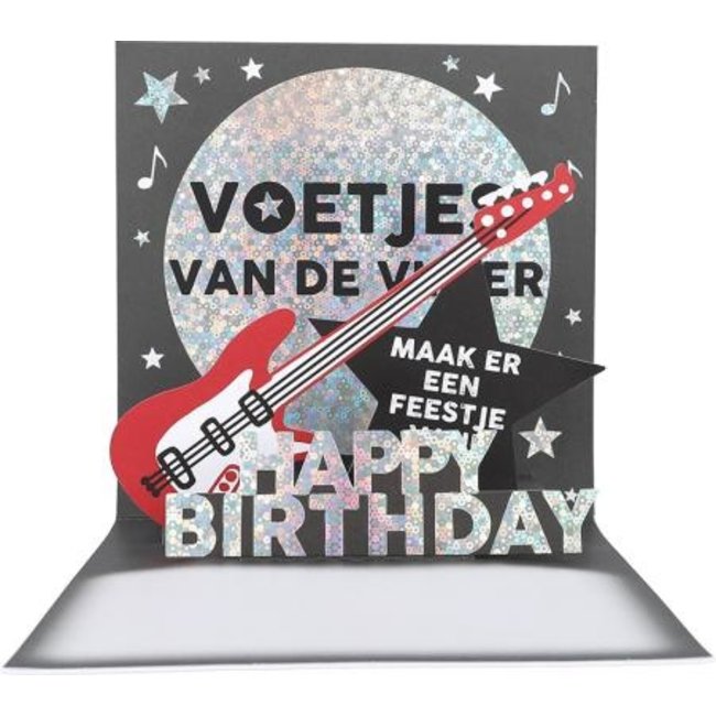Depesche Kaart - Happy birthday, vandaag is jouw dag - Pop-up, licht & muziek - 017A.