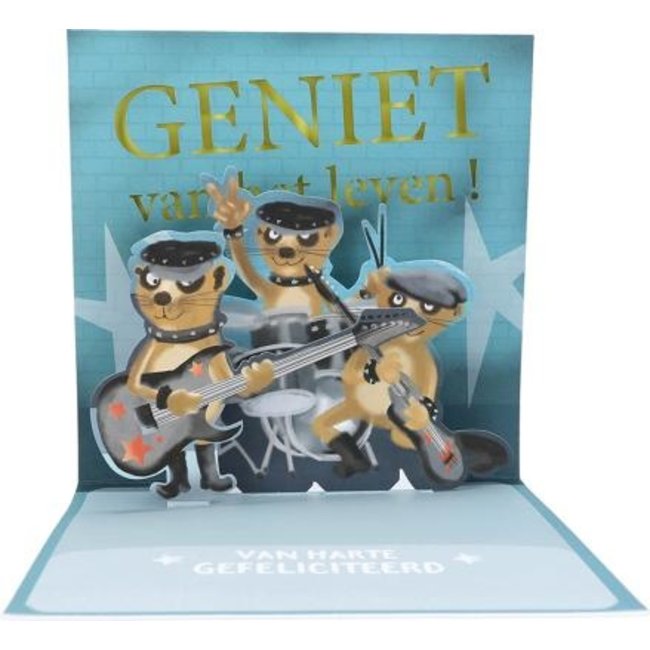 Depesche Kaart - Happy birthday, rocker - Pop-up, licht & muziek - 026A.