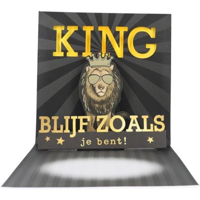 Depesche Kaart - Pop-up, licht & muziek - King of the day - 032A.