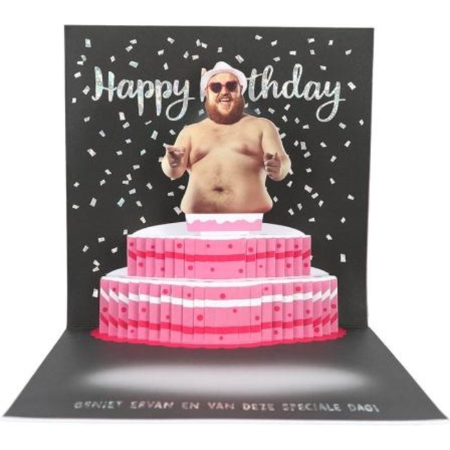 Depesche Kaart - Pop-up, licht & muziek - Hier komt een lekker hapje voor jou - 033A.