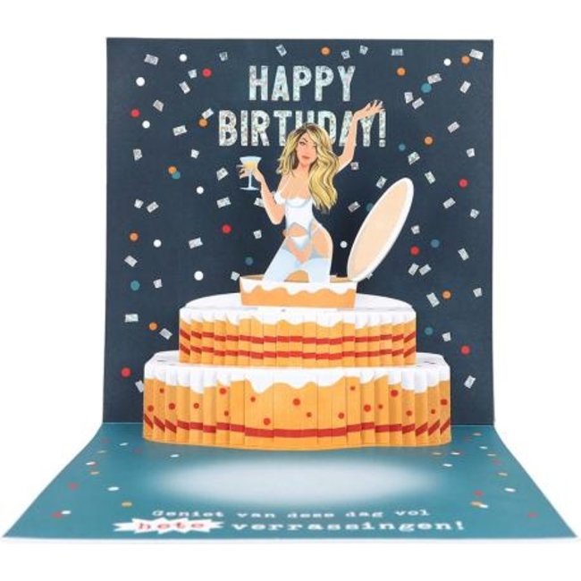 Depesche Kaart - Pop-up, licht & muziek - Voorzichtig! Opgelet! Niet openen! - 034A.