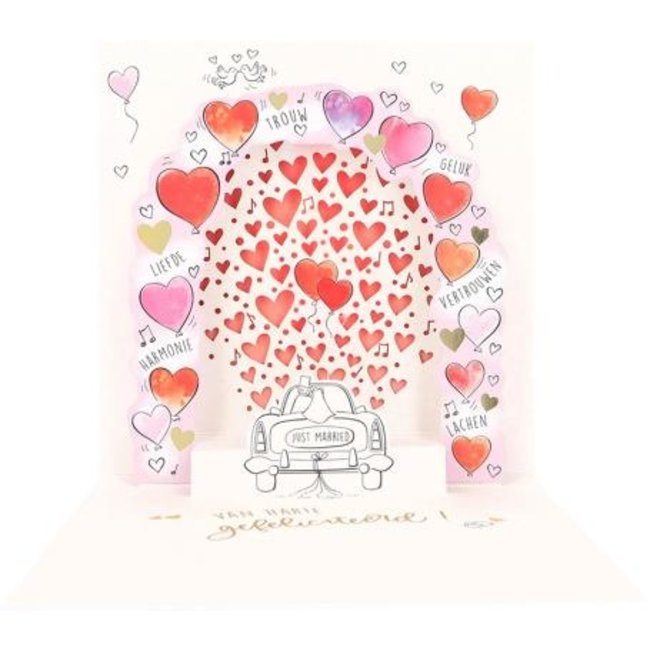 Depesche Kaart - Pop-up, licht & muziek - Trouwen, geniet van jullie toekomst samen! - 044A.