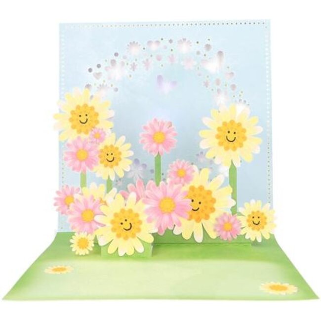 Depesche Kaart - Pop-up, licht & muziek - Gefeliciteerd, bloemen - 050A.