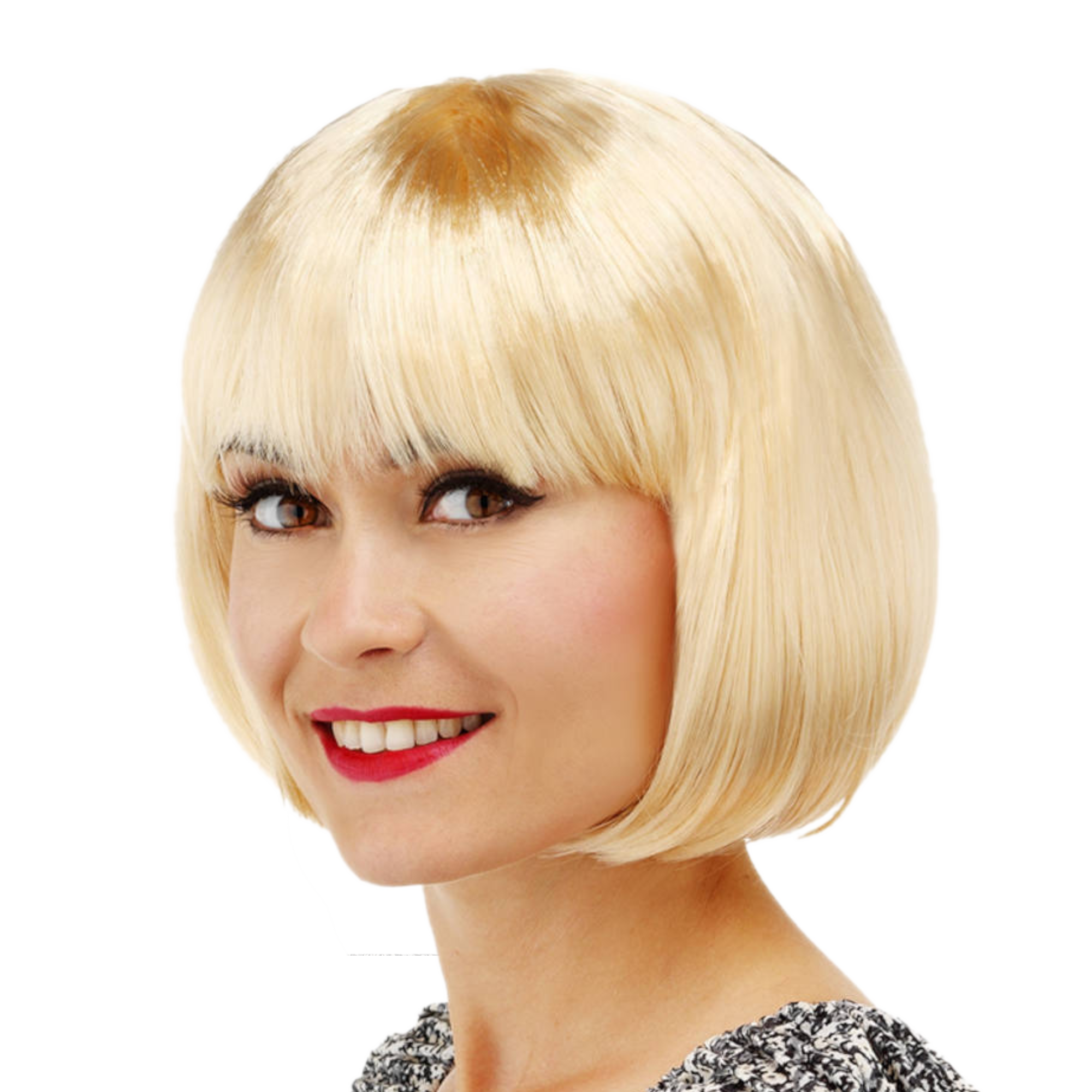 Pruik - Blond - Bobline