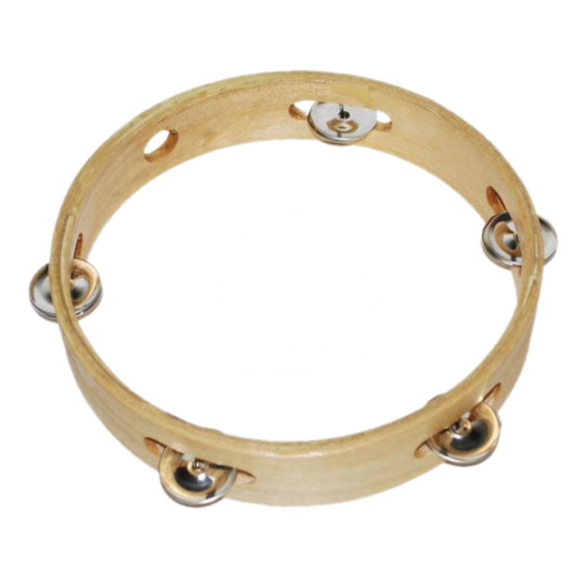 PartyXplosion Tamboerijn - Hout - 21cm