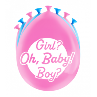 Paperdreams Ballonnen - Boy? Girl? Oh, baby! - Gender reveal - 30cm - 8st.