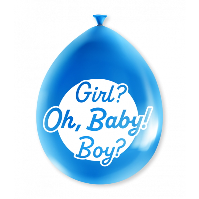 Paper Dreams Ballonnen - Boy? Girl? Oh, baby! - Gender reveal - 30cm - 8st.