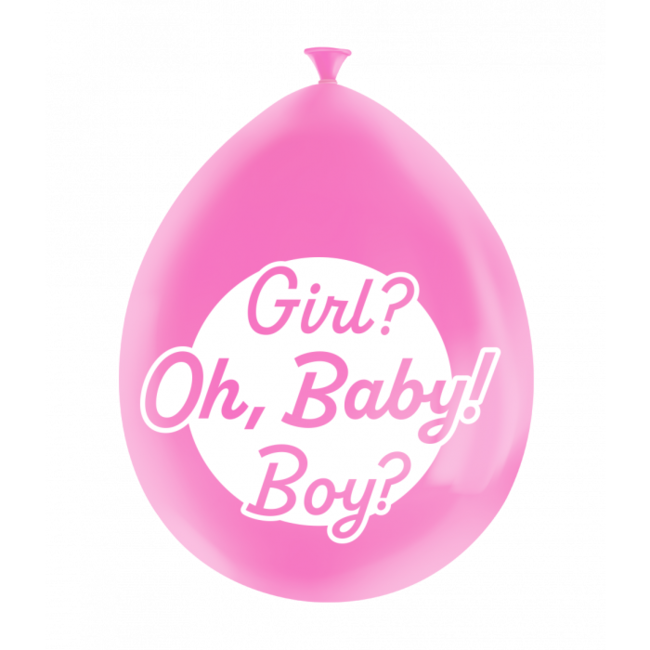 Paper Dreams Ballonnen - Boy? Girl? Oh, baby! - Gender reveal - 30cm - 8st.