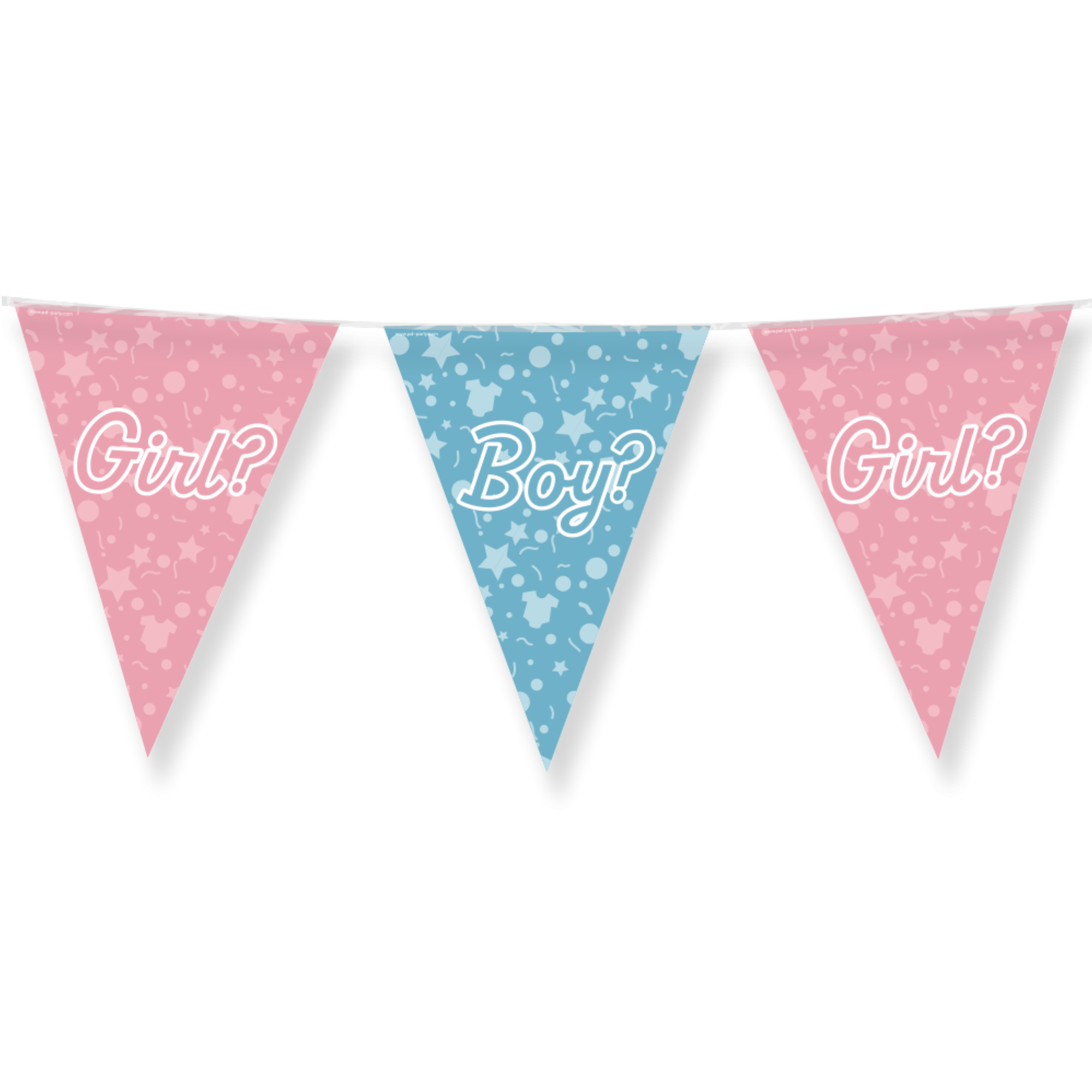 Vlaggenlijn - Boy? Girl? - Gender reveal - 10m