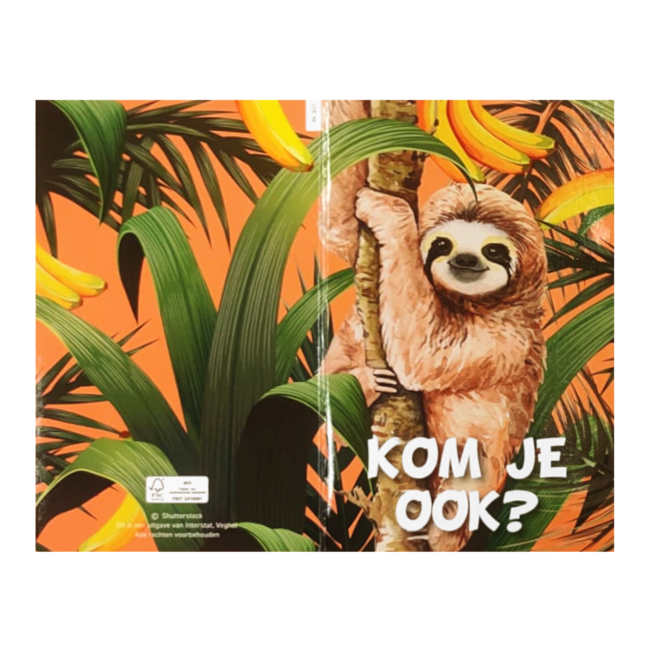 Interstat Uitnodigingskaarten - Luiaard - Kom je ook? - 6st.