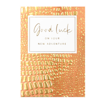 Artige Kaart - Gold Rush - Good luck on your new adventure - GLD004-A