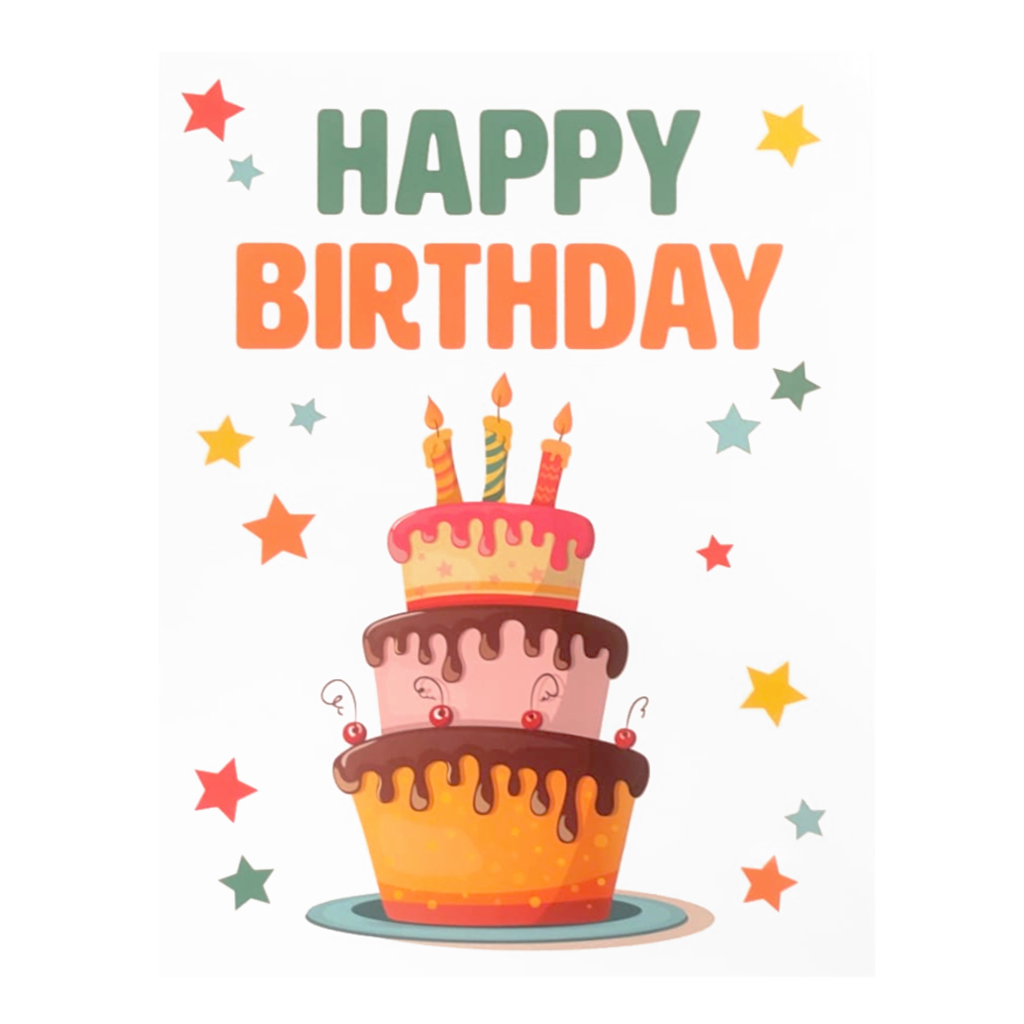 Kaart - A4 formaat - Happy Birthday - MAX005-A