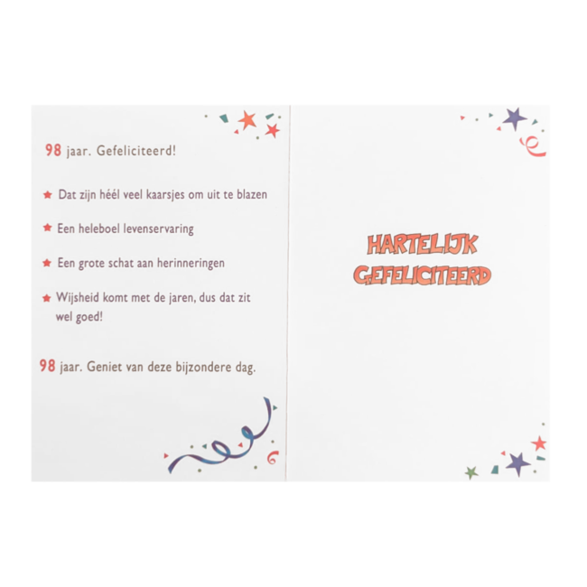 Artige Kaart - That funny age - 98 jaar - TFA121