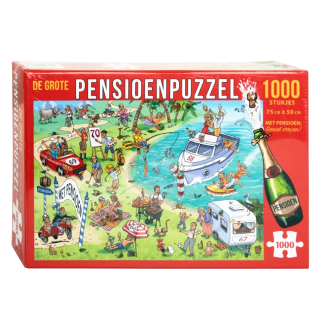 PartyXplosion Puzzel - Pensioen - 1000st. - 75x50cm