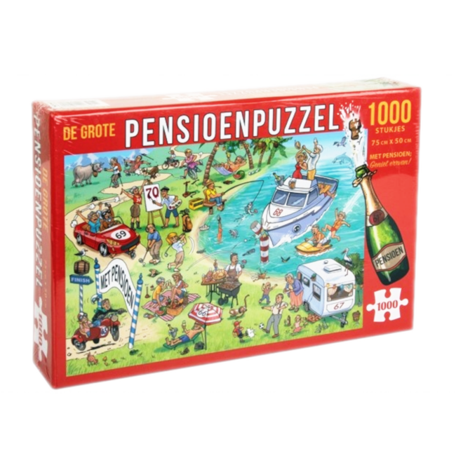 PartyXplosion Puzzel - Pensioen - 1000st. - 75x50cm.