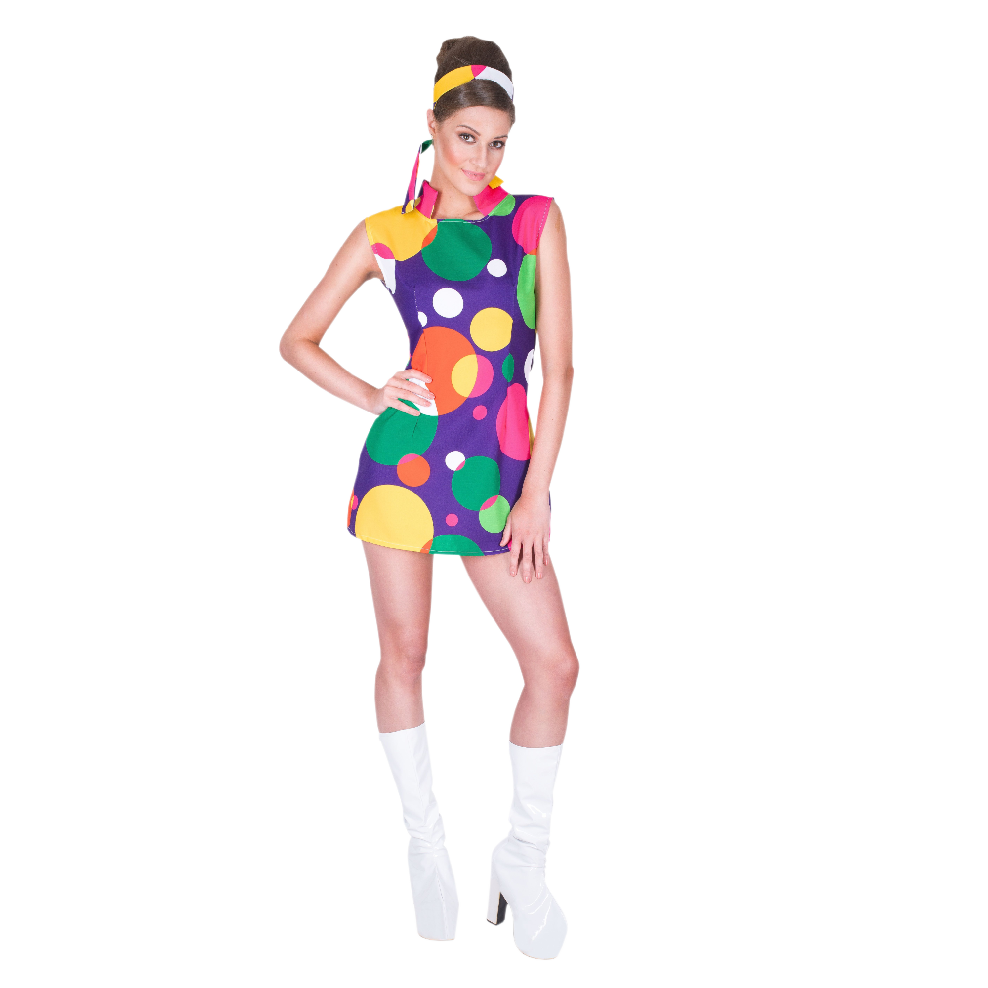 Kostuum - Jurk - Hippie - Met stippen - S