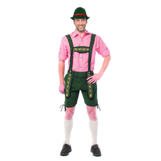 Partychimp Lederhose - Johann - Groen - Kort - M