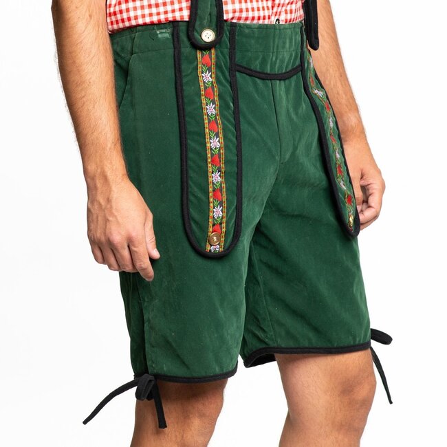 Partychimp Lederhose - Johann - Groen - Kort - M
