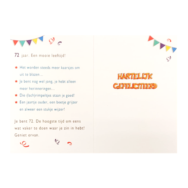 Artige Kaart - That funny age - 72 jaar - TFA090