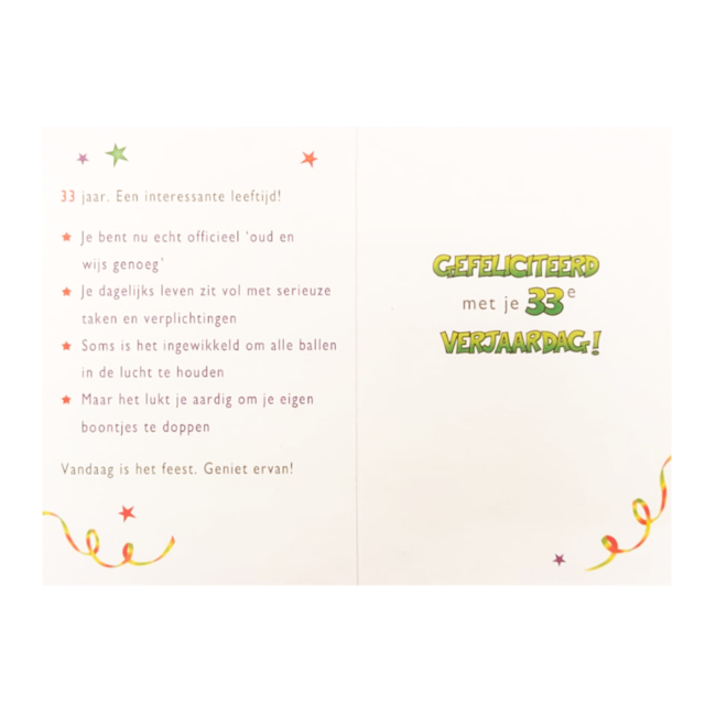 Artige Kaart - That funny age - 33 jaar - TFA040