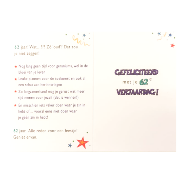 Artige Kaart - That funny age - 62 jaar - TFA077