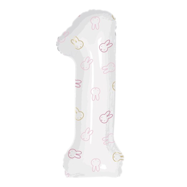 Haza-Witbaard Folieballon - Nijntje - 1 - 106cm - +3