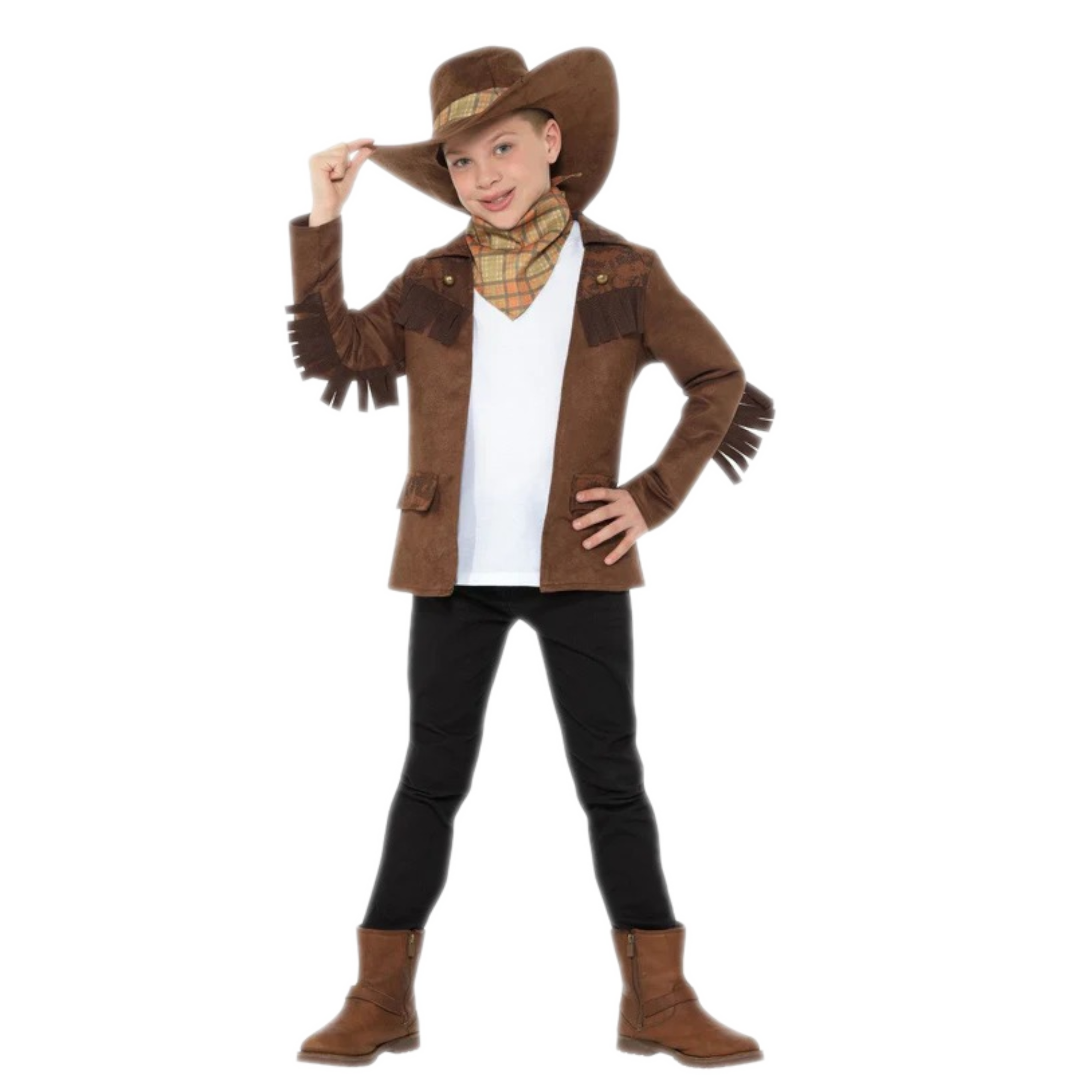 Kostuum - Cowboy - Sheriff - Bruin - mt.116/128