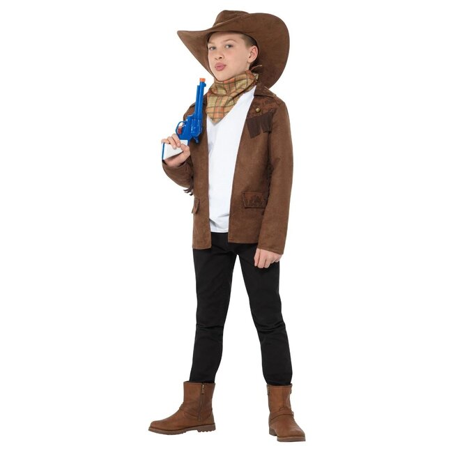 Smiffys Kostuum - Cowboy - Sheriff - Bruin - mt.116/128