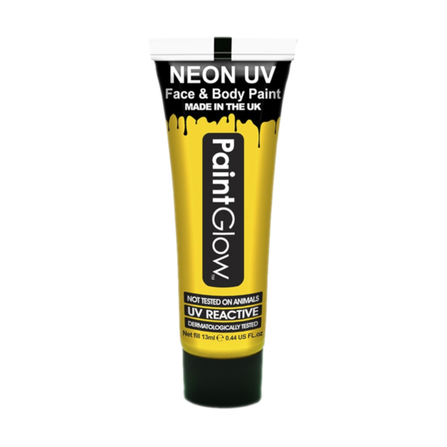 PartyXplosion Schmink - Neon UV - Geel - 10 ml