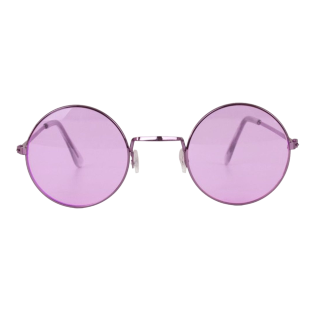 PartyXplosion Bril - Hippie - Paars